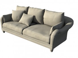Leather Sofa 3D Object | FREE Artlantis Objects Download